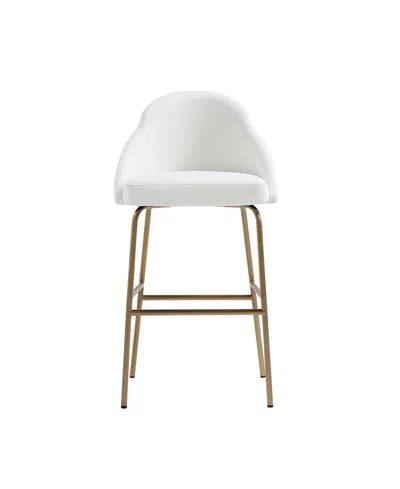 Manhattan Comfort 41.1" Faux Leather Gracie Barstool In White