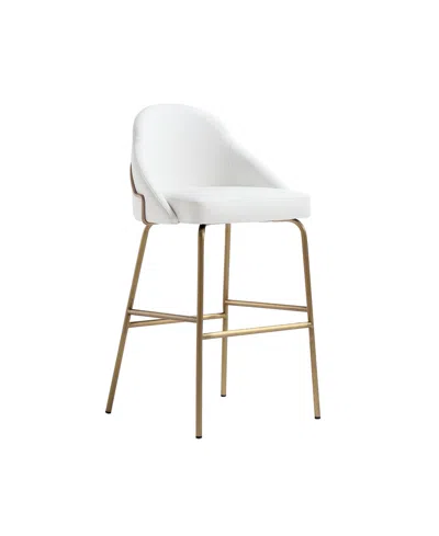 Manhattan Comfort 41.1" Faux Leather Gracie Barstool In White