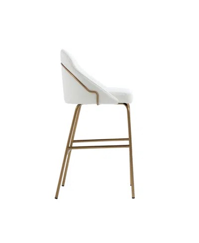 Manhattan Comfort 41.1" Faux Leather Gracie Barstool In White