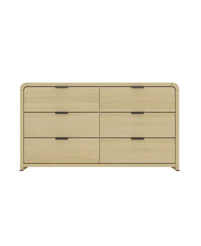 Manhattan Comfort Grace Modern Double Dresser With 6 Drawers In Neutral