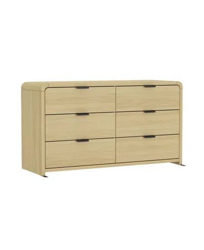Manhattan Comfort Grace Modern Double Dresser With 6 Drawers In Neutral