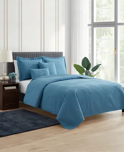 Nestl Grid Embossed 5-pc. Quilt Set, Full/queen