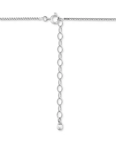 Giani Bernini Cubic Zirconia Pear-shaped Pendant Necklace In Sterling Silver, 16" + 2" Extender, Exclusively At Ma In Metallic