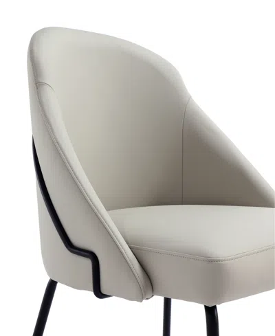 Manhattan Comfort Gracie Leatherette Upholstered Dining Chair In Gray