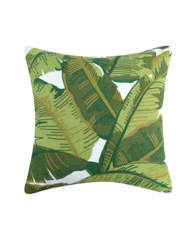Levtex Hummingbird Grove Crewel Stitch Decorative Pillow, 18" X 18" In Green