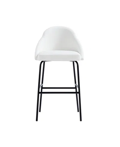 Manhattan Comfort 41.1" Faux Leather Gracie Barstool In White