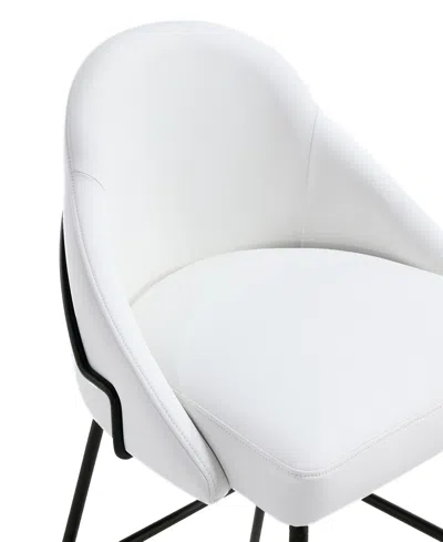 Manhattan Comfort 41.1" Faux Leather Gracie Barstool In White