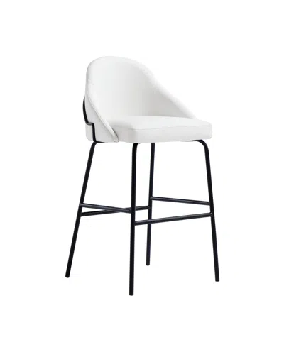 Manhattan Comfort 41.1" Faux Leather Gracie Barstool In White