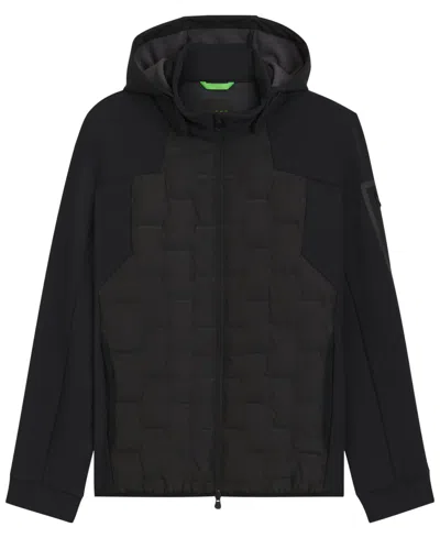 Hugo Boss Boss By  Men's Down-filled Welded Logo Jacket In Black
