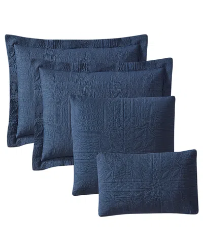 Nestl Grid Embossed 5-pc. Quilt Set, Full/queen