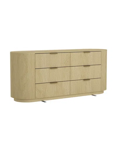Manhattan Comfort 71.3" Medium Density Fiberboard Olivia Modern 6-drawer Double Dresser