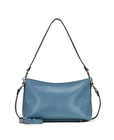 Patricia Nash Betta Medium Leather Crossbody, Created For Macy's In Blue