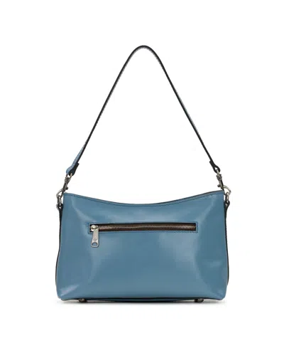 Patricia Nash Betta Medium Leather Crossbody, Created For Macy's In Blue