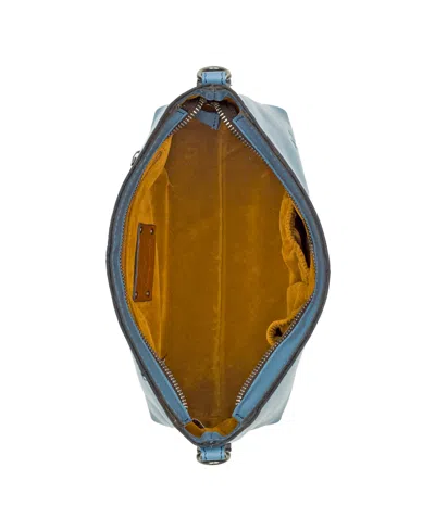 Patricia Nash Betta Medium Leather Crossbody, Created For Macy's In Blue
