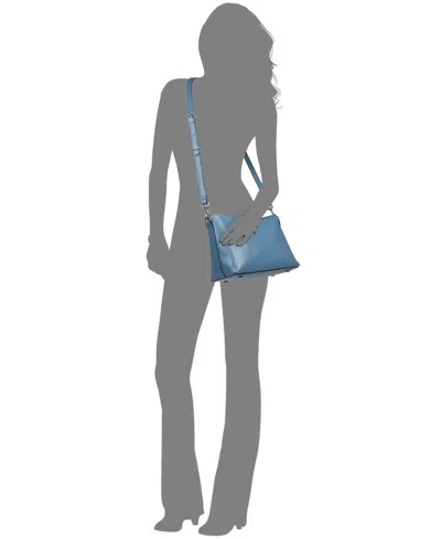 Patricia Nash Betta Medium Leather Crossbody, Created For Macy's In Blue