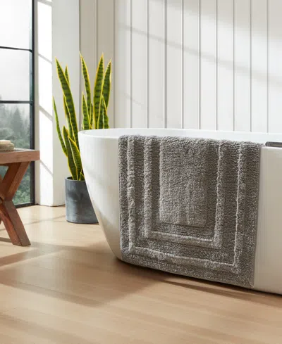 Eddie Bauer Logan Cotton Tufted Bath Rug, 24" X 40" In Blue