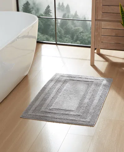 Eddie Bauer Logan Cotton Tufted Bath Rug, 24" X 40" In Blue
