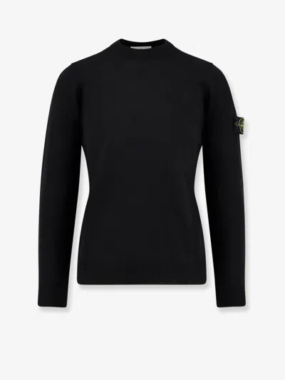 Stone Island Cotton Sweatshirt In Black