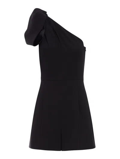 Maxmara Pianoforte Cady Short Jumpsuit In Black