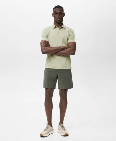 Mango Men's Water-repellent Bermuda Shorts In Green