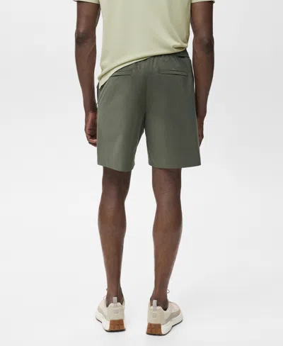 Mango Men's Water-repellent Bermuda Shorts In Green