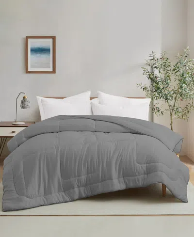 Unikome Soft Silky All Season Down Alternative Comforter, King In Gray