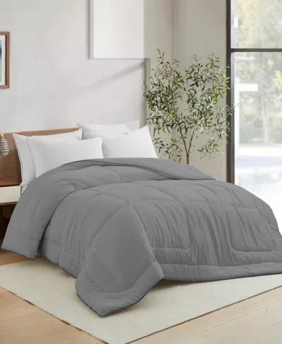 Unikome Soft Silky All Season Down Alternative Comforter, King In Gray