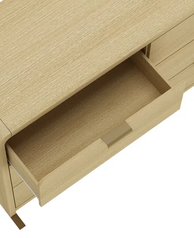 Manhattan Comfort 60" Medium Density Fiberboard Grace Modern 6-drawer Double Dresser In Brown