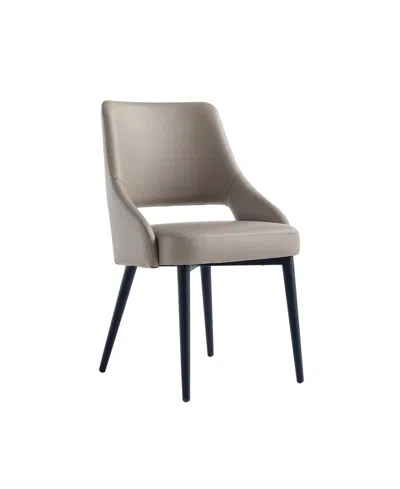 Manhattan Comfort 33.9" Faux Leather Tremont Dining Chair In Gray