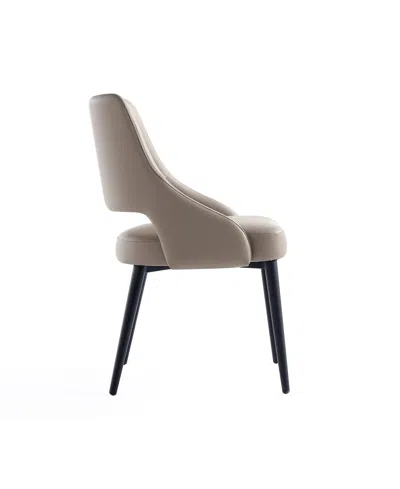 Manhattan Comfort 33.9" Faux Leather Tremont Dining Chair In Gray
