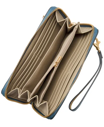 Fossil Logan Leather Zip Around Clutch Wallet