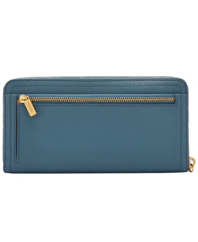 Fossil Logan Leather Zip Around Clutch Wallet