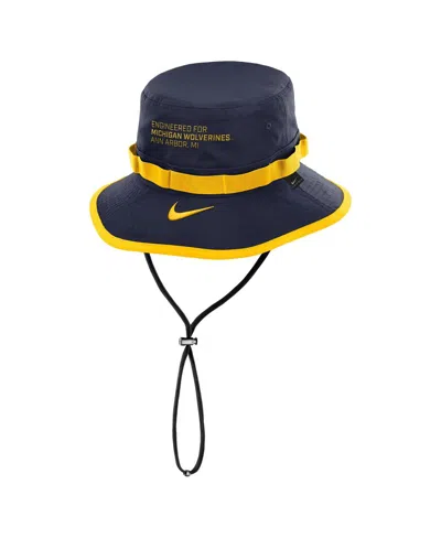 Nike Navy Michigan Wolverines 2025 Sideline Apex Boonie Bucket Hat In Blue