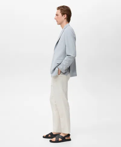 Mango Men's Verner Slim Fit Cotton Blazer In Blue