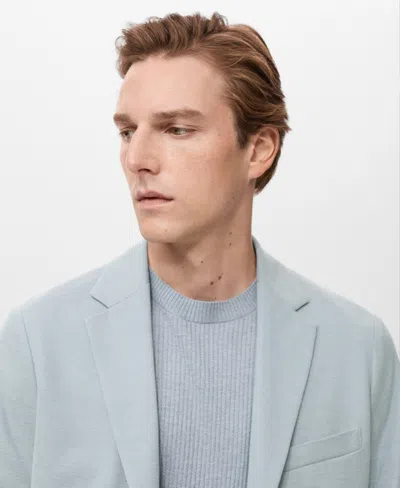 Mango Men's Verner Slim Fit Cotton Blazer In Blue