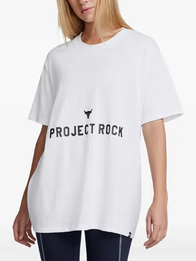 Under Armour Project Rock Campus Q3 T-shirt In White