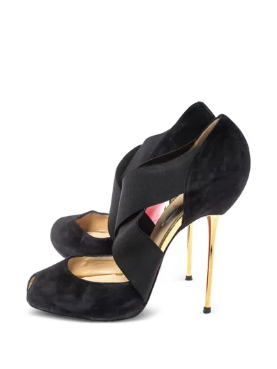 Pre-owned Christian Louboutin 90mm Criss-cross Pumps