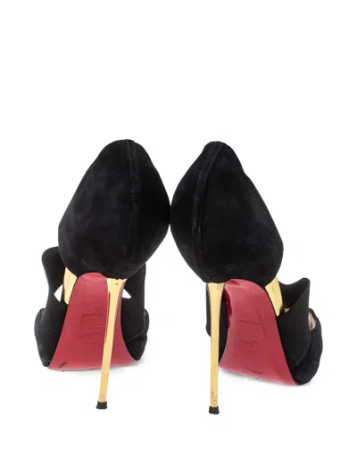 Pre-owned Christian Louboutin 90mm Criss-cross Pumps