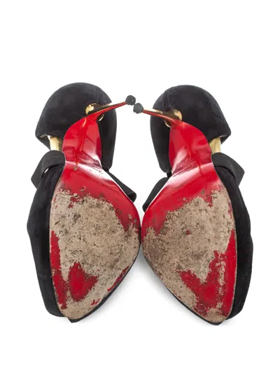 Pre-owned Christian Louboutin 90mm Criss-cross Pumps