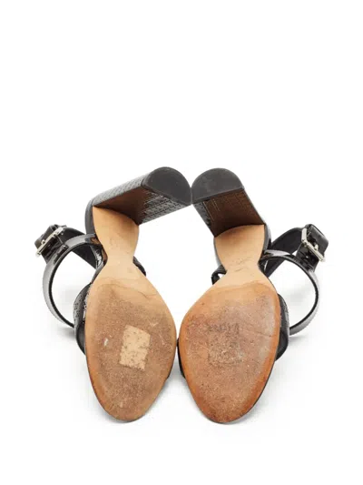 Pre-owned Dior 100mm Microcannage Patent-leather Sandals