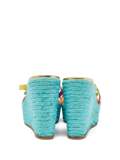 Pre-owned Christian Louboutin 105mm Crepon Espadrilles