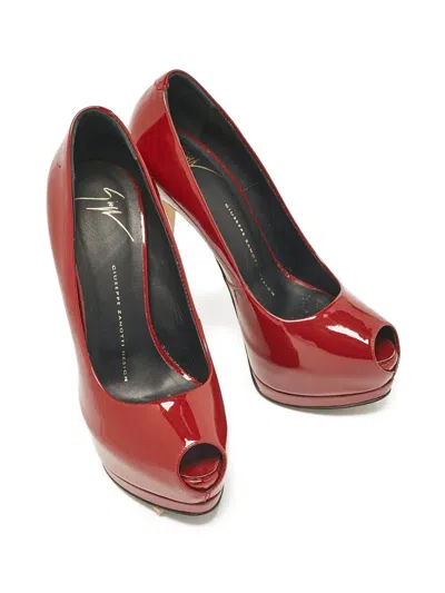 Pre-owned Giuseppe Zanotti Vintage 140mm Sharon Peep-toe Platform Pumps
