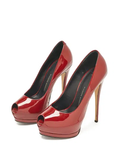 Pre-owned Giuseppe Zanotti Vintage 140mm Sharon Peep-toe Platform Pumps