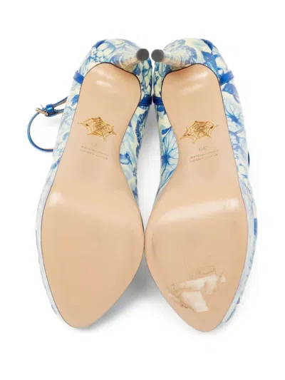 Pre-owned Charlotte Olympia  150mm Floral-print Platform Pumps