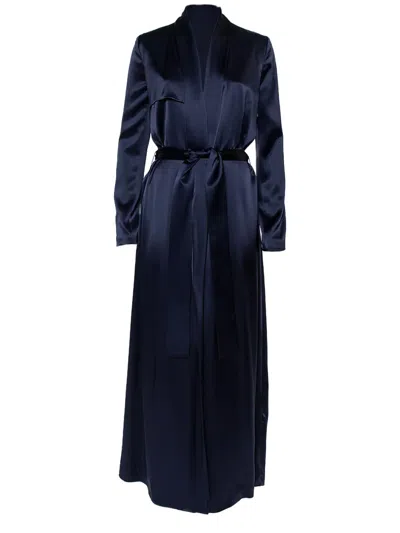 Pre-owned Galvan  Satin Belted Coat
