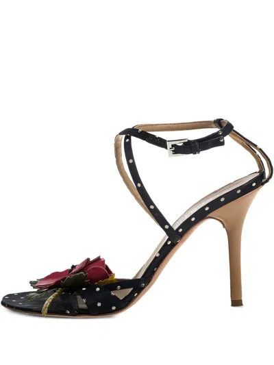 Pre-owned Valentino Garavani 95mm Polka-dot Print Sandals