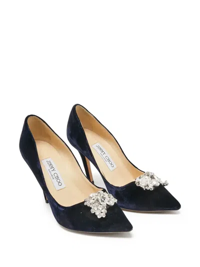 Pre-owned Jimmy Choo 100mm Crystal-embellished Pumps