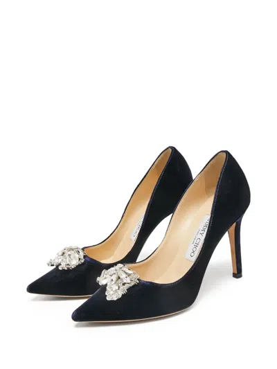 Pre-owned Jimmy Choo 100mm Crystal-embellished Pumps