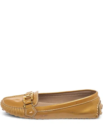 Pre-owned Louis Vuitton Logo-plaque Loafers