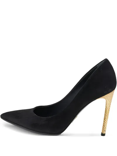 Pre-owned Louis Vuitton 90mm Pointed-toe Suede Pumps